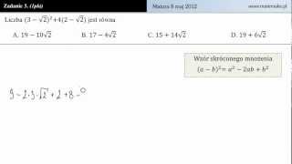 Zadanie 3  Matura z matematyki 8 maj 2012 [upl. by Nimoynib]