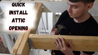 Framing an Attic Opening in Less Than 2 Minutes [upl. by Dell]