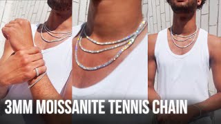 3MM VVS Moissanite Tennis Chain  ICECARTEL Review [upl. by Alysia974]