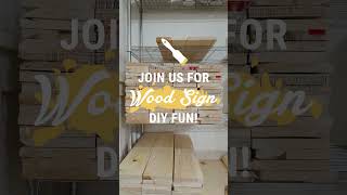 Wood Sign DIY Fun 🔨 diy farmhouseinspired sipandpaint homedecor [upl. by Clere]