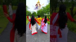 Dhaker tale komor dole 🙏 shorts dance ytshorts durga [upl. by Nilekcaj]