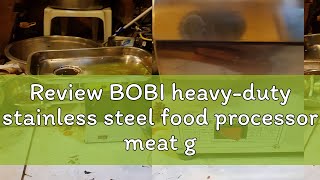 Review BOBI heavyduty stainless steel food processor meat grinder 120 kgh commercial type [upl. by Barboza]