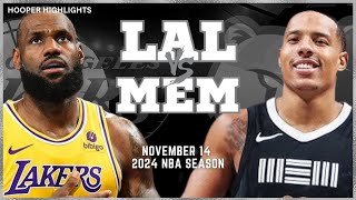 Los Angeles Lakers vs Memphis Grizzlies Full Game Highlights  Nov 14  2024 NBA Season [upl. by Eboj]