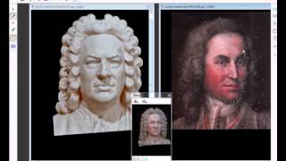 Morphing facial J S Bach  Music Jon schmidt  Air on the F String [upl. by Aicilra369]