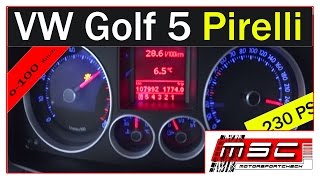 VW Golf V 5 GTI Pirelli DSG 0100 Topspeed Sound [upl. by Ahsimek]