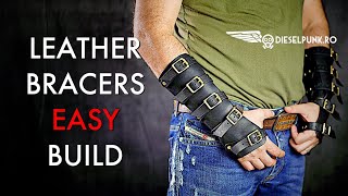 Leather Arm Bracers  Tutorial and Pattern Download [upl. by Harutak226]