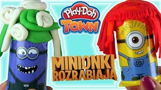 Play Doh Town amp Minionki • Banany i Szalone Fryzury • bajki i kreatywne zabawy [upl. by Viridis299]