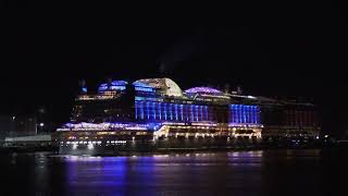 AIDAPRIMA ALL LIT UP EVENING DEPARTURE OCEAN CRUISE TERMINAL SOUTHAMPTON 040923 [upl. by Dobb]