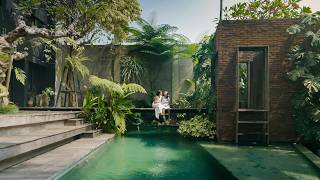 These Architects Built A Tropical Paradise Home With An Amphitheatrelike Pool  Indonesia [upl. by Loveridge]