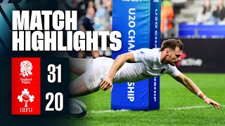 INTO THE FINAL  England U20 Men v Ireland  Match Highlights [upl. by Iur]