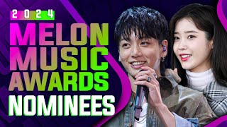 All Nominees  Melon Music Awards 2024 [upl. by Ecnerolf48]