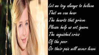 Jackie Evancho  To Believe Lyrics [upl. by Dlarej892]