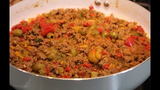 Picadillo Cuban Style  Ground Beef Recipes  My Secret Cuisine [upl. by Niwdog308]