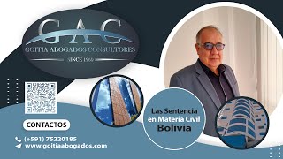 La Sentencia en Materia Civil Bolivia [upl. by Aneez]