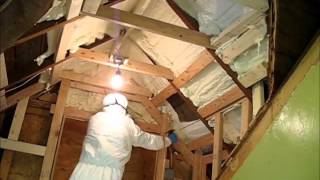 Spray Foam Insulation Froth Pack in the sewing room [upl. by Erbe]