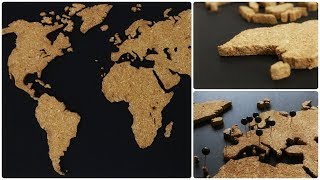 Kork Weltkarte  DIY  Cork World Map eng sub [upl. by Belloir370]