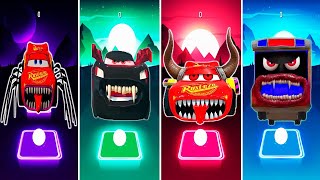 MCQUEEN EATER vs VAMPIRE CAR vs LIGHTNIN MCQUEEN vs BUS EATERTiles Hop EDM Rush [upl. by Natloz]