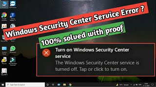 How to Fix Windows Security Center Service is Turned off or MISSING  COMPUTER MASTER [upl. by Auqinet204]