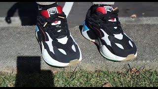 puma rsx3 whworld hood blackwhite  on foot shoe review running systems going crazy [upl. by Elik3]