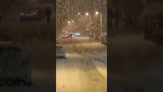 Crazy driving conditions in Castlebar Town Be careful out there guys This is on the Pound Road [upl. by Jacklyn]