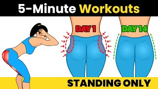 BURN THIGH FAT IN 1 WEEK  THE BEST 5 MINUTE WORKOUT TO BURN THIGH FAT AT HOME IN 7 DAYS [upl. by Rosenquist557]