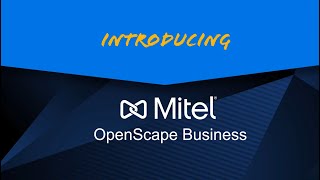 Mitel OpenScape Business [upl. by Einnol]