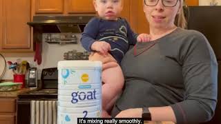 Review Jovie Goat Stage 2 European Organic Baby Formula  Courtney [upl. by Lenette]