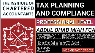 Professional level tax planning and compliance income tax act 2023 discussion bengali lecture [upl. by Vite]