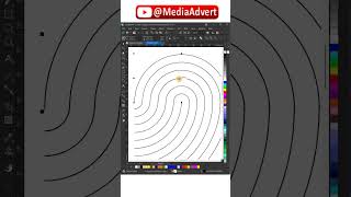 Fingerprint logo creation in Coreldraw usingcoreldraw graphicdesign logodesign shortvideo [upl. by Eltsirhc720]