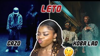 2 SONS  LETO ft GAZO  DANS LE NOIR  LETO ft KOBA LA D  IMMONDE  REACTION [upl. by Haggar419]