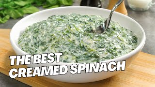 Best CREAMED SPINACH – a Perfect SIDE DISH to Meat or Fish Recipe by Always Yummy [upl. by Dobson64]