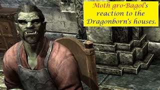 Moth groBagols Reaction to the Dragonborns houses [upl. by Enilav]