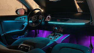 AUDI A6 4G C7 RGB Ambientebeleuchtung [upl. by Hanleigh728]