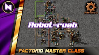 Robo Rush Because Robot abuse should not be delayed  Factorio TutorialGuideHowto [upl. by Ydnec668]