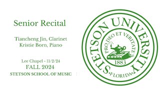 Senior Recital  Tiancheng Jin  11224 [upl. by Hoban]