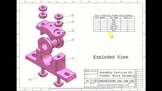 PLUMMER BLOCK ASSEMBLY  Assembly Design Example  CATIA V5 in Tamil [upl. by Herahab]