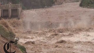 Intenso caudal del río Rímac visto desde el puente Huachipa Pobladores temen desborde [upl. by Lanaj941]