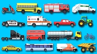 Learn Colors With Street Vehicles  Learn Transport [upl. by Phelia450]