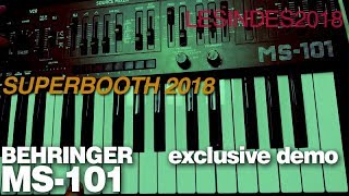 BEHRINGER MS101 now MS01  SH101 Clone prototype Sound Demo  no TALKING [upl. by Eerahc]