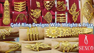 SENCO Gold Ring Collection With PriceFinger RingsRing for Female With PriceLatest Ring Designs [upl. by Atla399]