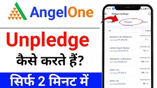 Angel one stock Unpledge kaise kare  How to Unpledge stock in angel one  Angel one share Unpledge [upl. by Poock]