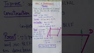 maths geometry areaofparallelogramandtrianglesshortsfeed short ytviralshorts shorts [upl. by Lenci]