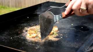 How to cook hibachi style Ginger Scallops Blackstone griddle [upl. by Koressa]