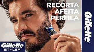 Recortar la Barba Con Gillette Styler 3 en 1  Gillette España Short [upl. by Irma247]