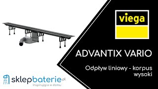 Odpływ liniowy korpus wys 95150 mm Advantix Vario Viega 686277  SklepBateriepl [upl. by Charmain23]