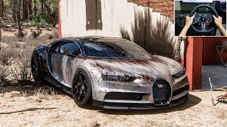 Rebuilding Abandoned Bugatti Chiron Forza Horizon 5 Logitech G29 Stering Wheel Gameplay [upl. by Veronike]