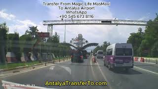 Transfer From Tui Magic Life Masmavi To Antalya Airport [upl. by Jordain]