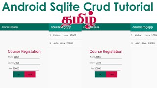 Android crud sqlite tutorial tamil [upl. by Amias805]