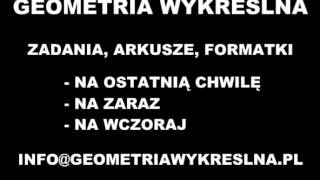 Zadania arkusze formatki  geometria wykreślna [upl. by Oab942]