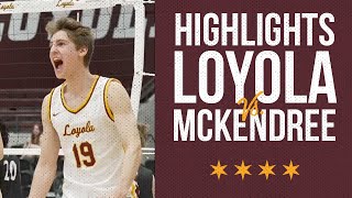 Loyola vs Mckendree  MIVA Quarterfinal Highlights [upl. by Ellenrahc871]